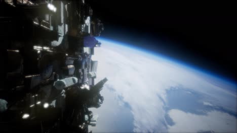 Spaceships-in-space-3D-rendering